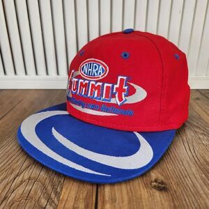 VTG NHRA Summit Racing Inaugural Las Vegas Snapback Hat Cap Red Blue Kudzu USA